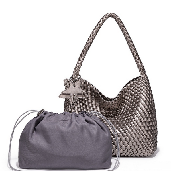 Women’s Woven Bucket Tote Bag