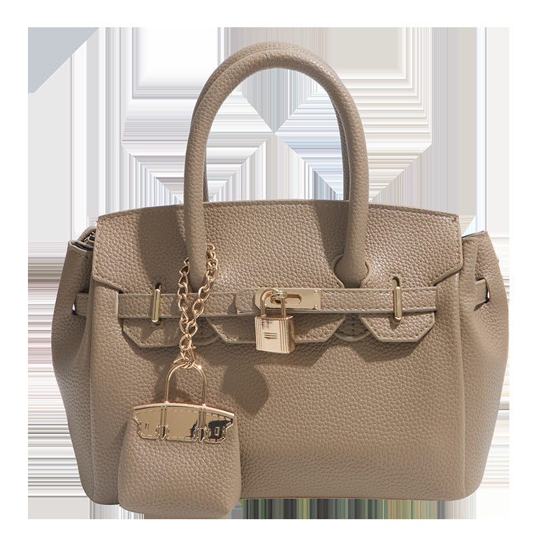 Women’s Structured PU Top Handle Shoulder Bag