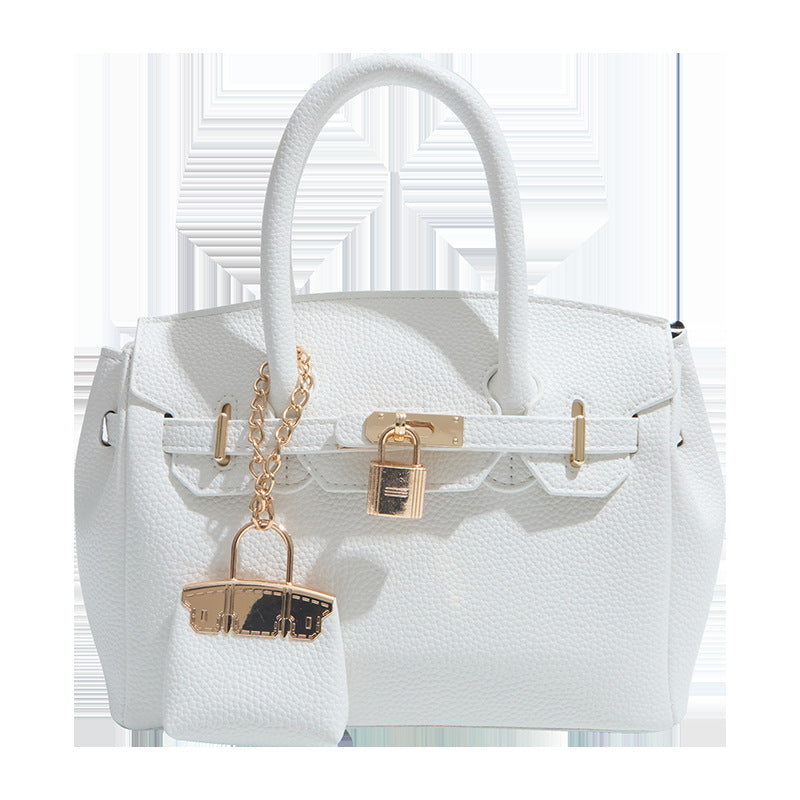 Women’s Structured PU Top Handle Shoulder Bag