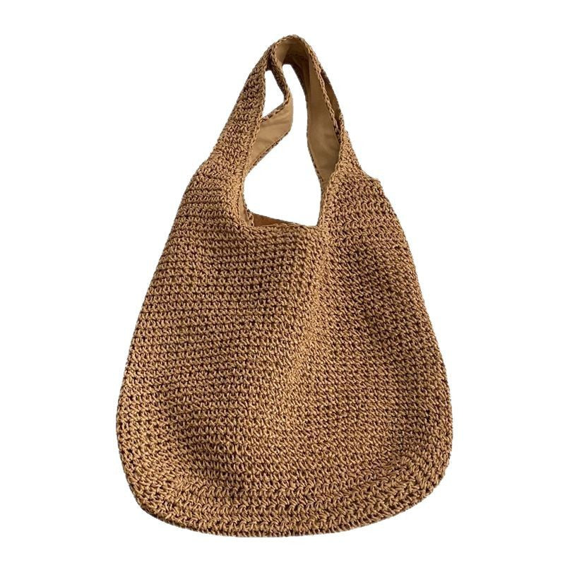 Women’s Woven Straw Beach Tote Bag